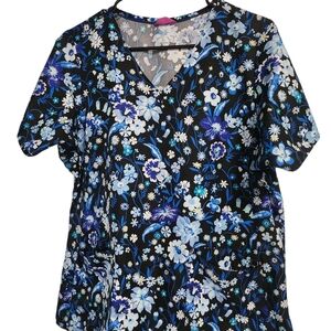 Floral Scrub Women's Top BUY 2 get 1 FREE!